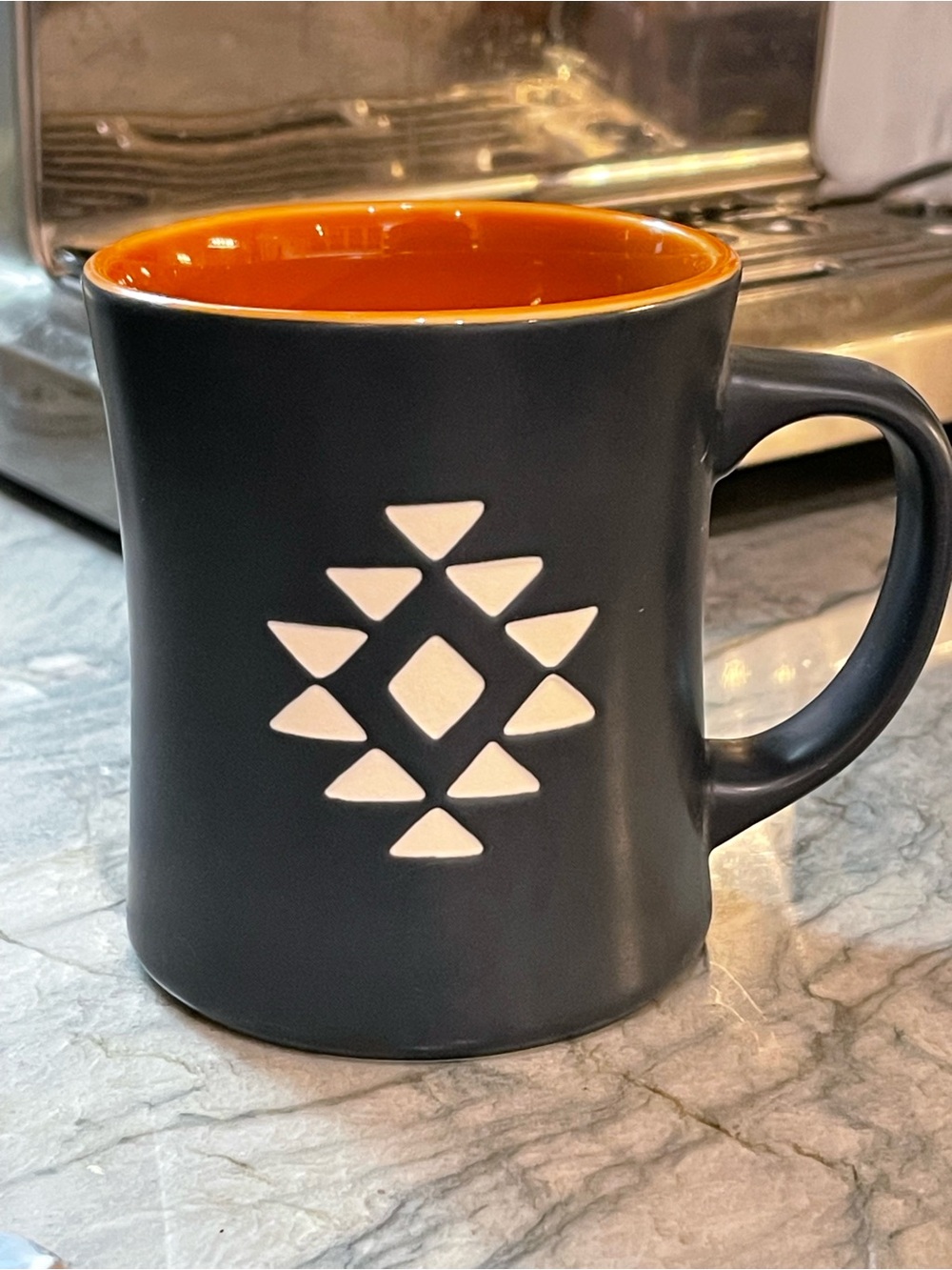 Starbucks 2012 "Guatemala Antigua Aztec" Collection Matte Black Coffee Mug~16oz